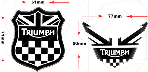 Triumph logo stickers - 3d,