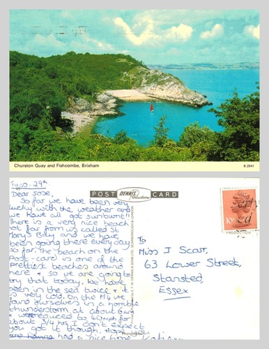 Vintage postcard churston - vintage,