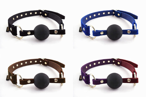 Rubber ball gag adjustable - rubber,