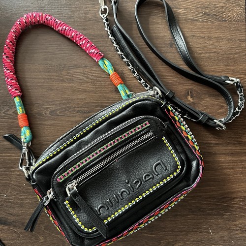Desigual black faux leather - black,