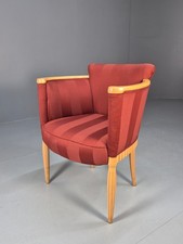 Vintage Tub Chair Red Stripe Modern Reproduction EB10049 VCLO