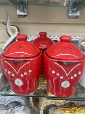 Tea coffee sugar - tea, jars.