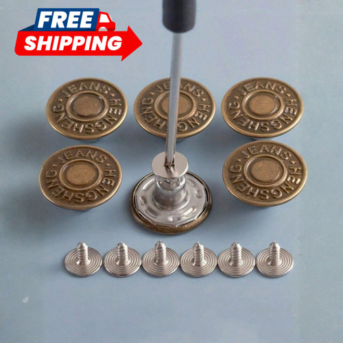 Metal jeans buttons - metal,