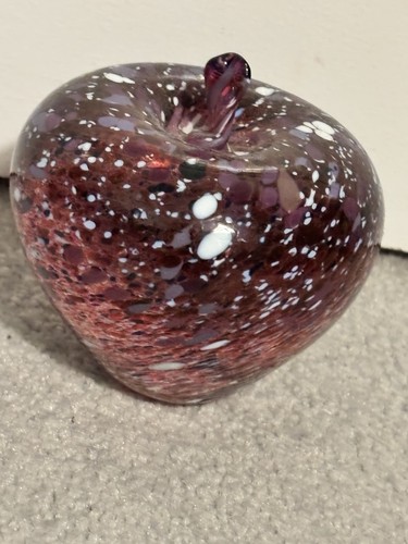 Beautiful glass apple ornament - glass,