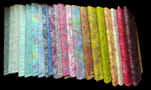 Batik fabric palm leaf 100 - leaf,, 100%