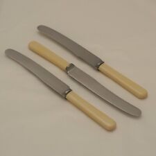 Vintage Sheffield Ivorine Handle Table / Dinner Knives Cutlery Various Makers