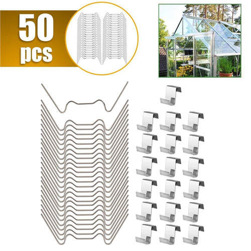 Greenhouse glass clips - w,