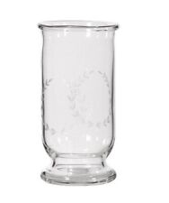 Etched Glass Hurricane Lamp