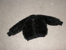 Childs Funky Fur Yarn Cardigan in Black to fit 6-12 months