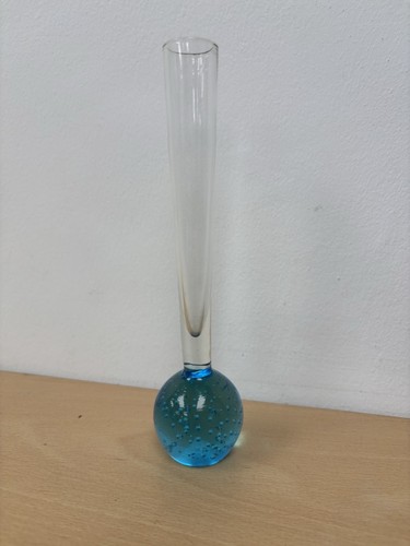 Vintage blue glass bud - vintage,