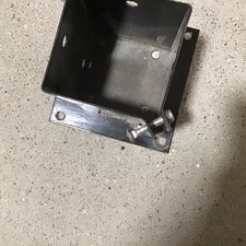 4" Bolt Down Fence Post / Support - 100MM Like Metpost Bolt Grip Holder - Black