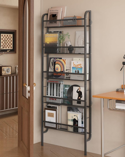 Narrow metal storage shelf - metal,