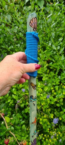 Wooden staff stick with hand - staff,