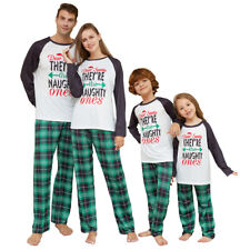 Family Matching Christmas Pyjamas Adult Kids Xmas Nightwear Pajamas Pjs Set