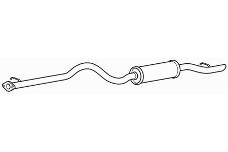 Rear exhaust silencer - exhaust, back