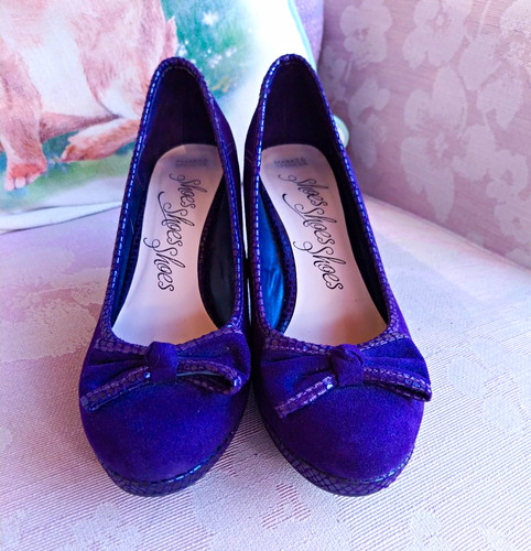 Marks spencer purple faux - &,