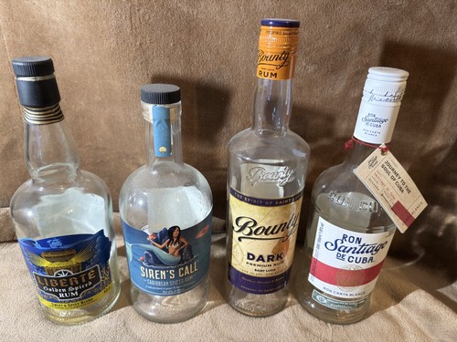 Empty rum bottles mixture - 4,