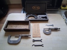 Vintage Group Of Moore & Wright & L.S Starrett Co Micrometers