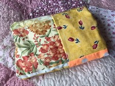 handmade patchwork lap quilt /
