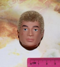 Vintage Action Man 40th Replacement Head Flocked Fuzzy Blonde Hair