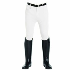 Kids Riding Breeches Jodhpurs Childrens Cotton Knee Patch Horse Pony Equestrian