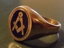 used 9ct gold Masonic ring