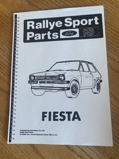 Ford Dealer Rallye Sport MK1 Fiesta Part Number List - Finis Codes - Series X