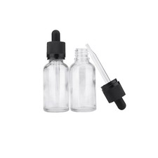 White Glass Dropper Bottle