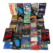 Vintage Blank VHS Tapes Bundle - 23 Tapes - Bush, TDK, AGFA, Memorex, Samsung -