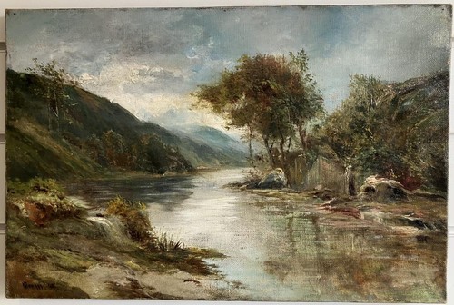 Antique oil painting - antique, tranquil