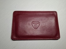 Compagnie Du Mont Blanc Red Genuine Leather Card Wallet Holder Bag