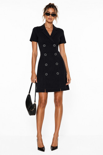 Sandro paris black knit blazer - black,