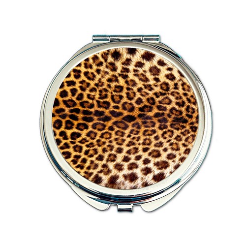 Leopard print pocket mirror - leopard,