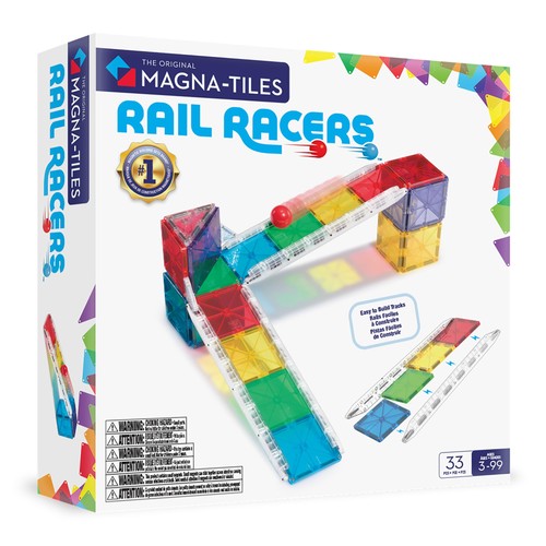 Magnetic building tiles rail - building,
