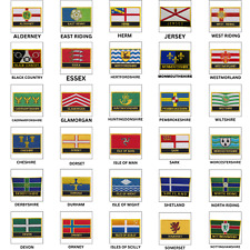 Untied Kingdom County's Flags Iron ON Patch Embroidered Sew On Applique Badge