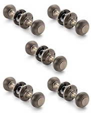 5 Pairs Matt Antique Brass
