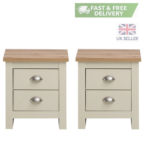Cream bedside table - cream, cabinet