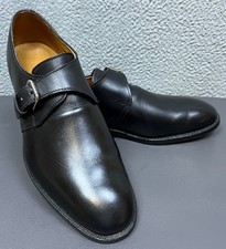 ALLEN EDMONDS Shoes Men's 9.5 3E Black Leather Monk Strap Warwick Dress