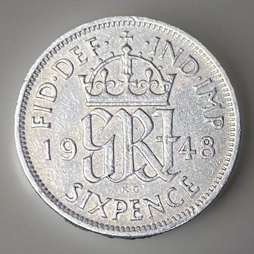 1948 british sixpence coin - 1948,
