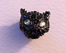 Very Rare Chamilia Swarovski Black Cat, Panther, Jaguar Charm Bead Hallmark NIB