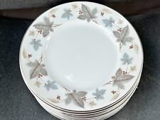 VINTAGE 12 SET SIDE PLATES VINEWOOD RIDGWAY CERAMIC POTTERY WHITE MIST PATTERN