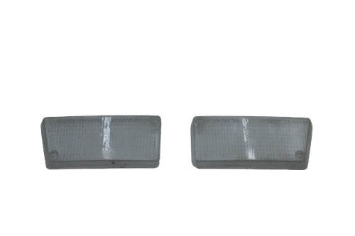 Pair front light plastics - front,