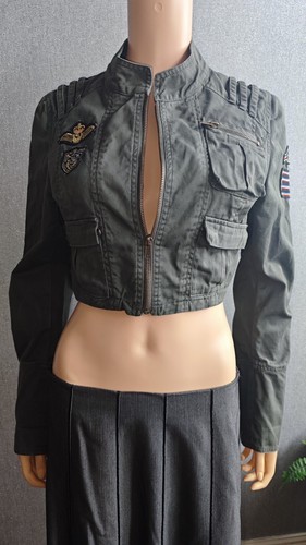 Y2k jacket womens khaki green - womens,