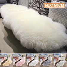 60x160CM Large Soft Fluffy Faux Fur Sheepskin Rugs Warm Floor Carpet Mat Decor