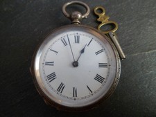 Victorian Hallmarked 1880 Solid Silver Pocket Watch Fully Working with Key