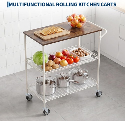 Tier rolling kitchen cart - rolling,