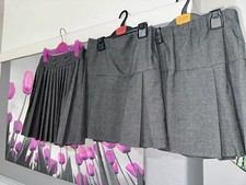 debenhams Grey Pleated School