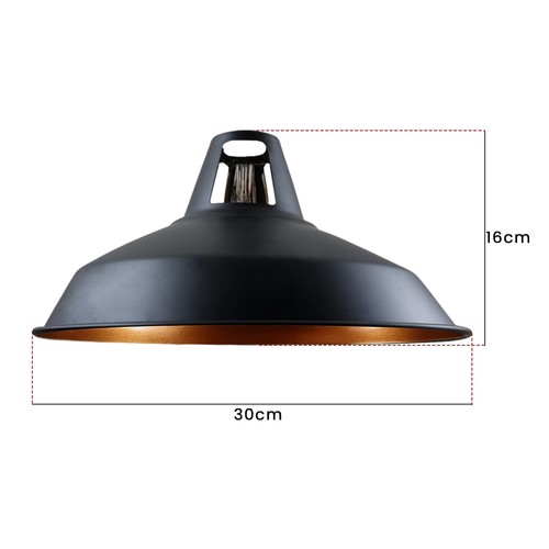 Metal black lamp shade - black,