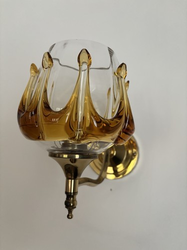 Murano glass amber drip - glass,