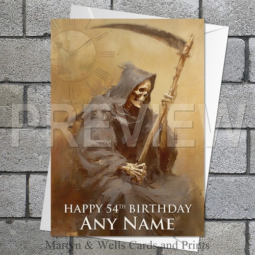 Grim reaper birthday card 5x7 - grim,